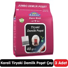 Karali Çay Karali Tiryaki Jumbo Demlik Poşet Siyah Çay 25*40 gr 3 Paket