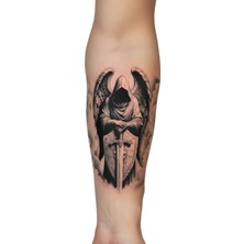 Tattoo Gerçekçi Bulut Kılıç Melek Model Geçici Kol Bacak Geçici Sticker Yapıştırma Dövme