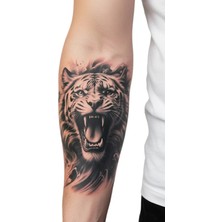 Tattoo Gerçekçi Vahşi Kaplan Model Geçici Kol Bacak Geçici Sticker Yapıştırma Dövme