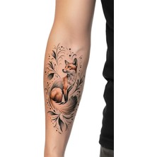 Tattoo Gerçekçi Tilki Model Geçici Kol Bacak Geçici Sticker Yapıştırma Dövme