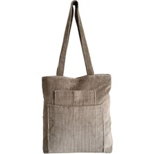 Zelice Tasarım Fitilli Kadife Yeşil Kumaş Omuz Çantası