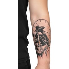 Tattoo Gerçekçi Harley Motorsiklet Model Geçici Kol Bacak Geçici Sticker Yapıştırma Dövme