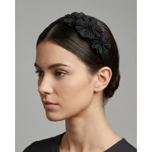 Zelice Tasarım Çiçek Güzeli Model Taç Siyah