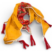 Zelice Tasarım Tülbent Püsküllü Şal / Fular