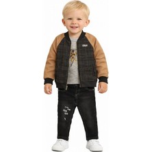 Bebepan Pirate Ekrek Çocuk Kot Pantolon  3 Lü Takım