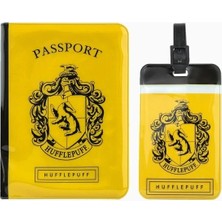 Cinereplicas Harry Potter Hufflepuff Pasaport Kılıfı ve Valiz Etiketi Seti