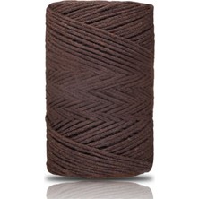Popüler Sepet Pamuk Makrome 2 mm Kahverengi