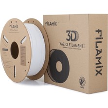 Filamix Pla Mat Beyaz Filament 1.75MM 1kg - Yansımasız Saf Beyaz Yüzey