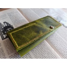 Mahfuz Crazy Gerçek Deri Tamamen El Emeği Özel Kalemleriniz Için Kalemlik Kalemkutu (8*18CM ) NLU394