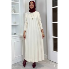 Rabia Şamlı Beyza Fitilli Triko Elbise Taş