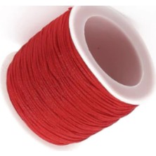 Popüler Sepet Paraşüt Ipi, Bileklik-Kolye Örgü Ipi 1 mm 50 Metre Kırmızı