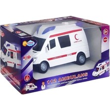 Kiddico Toys Uzaktan Kumandalı Şarjlı Full Fonksiyonlu Ambulans 20 cm