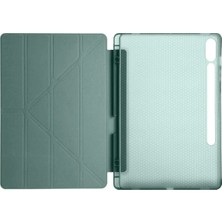 Zemira Home Newface Samsung Galaxy X610 Tab S9 Fe Plus 12.4 Kılıf Kalemlikli Mars Tablet Kılıfı - Koyu Yeşil
