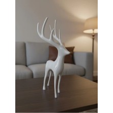 Zemira Home Geyik Figürü Beyaz
