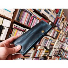 Mahfuz Crazy Gerçek Deri Tamamen El Emeği Özel Kalemleriniz Için Kalemlik Kalemkutu (8*18CM ) NLU395