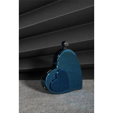 Feyza Design Mavi Kalp Şekli Özel Tasarım 100 Dilde Seni Seviyorum Yazılı Şarjlı Çakmak