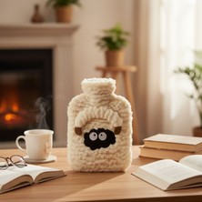N&M Store Kuzucuk Figürlü Peluş Sıcak Su Torbası 1 Lt Yumuşak Kılıflı Termal Sıcak Su Torbası