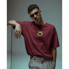 Muhtar Store Erkek Siyam Kedi Baskılı Oversize Tişört – Minimal Siamese Cat Tasarım