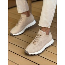 Marmara Qumasch CH2409 - Triko Erkek Ayakkabı Bej