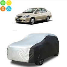 AUTOES Honda City 2008 Model Uyumlu Araba Brandası Oto Branda Gri-Siyah