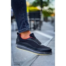 Marmara Qumasch CH181 - Rrt Ipekyol  Erkek Ayakkabı Sıyah - Kırmızı