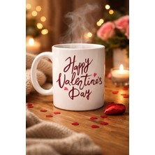 Marmara Qumasch Happy Valentine’s Day Baskılı Porselen Kupa Model 2 – Sevgililer Günü Özel Tasarım