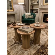 Future Decor Home 3lü Bohem Sehpa Mantar Sehpa