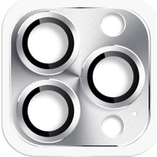 Zemira Home Newface iPhone 16 Pro Max Pers Alüminyum Kamera Lens - Gümüş