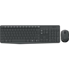 Marmara Qumasch Logıtech MK235 Q Tr Kablosuz Klavye Mouse Set Gri 920-007925