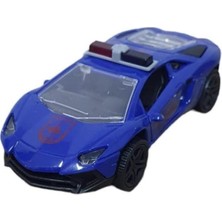 Kiddico Toys Çek Bırak Metal Araba Lamborgini Jandarma