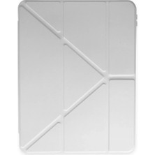 Zemira Home Newface iPad Pro 11 (2024) Kılıf Kalemlikli Mars Tablet Kılıfı - Gri