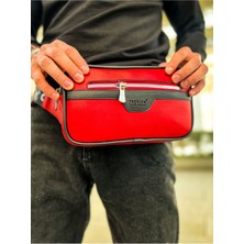 Marmara Qumasch CH101 - Poani Tablet Erkek Çanta Sıyah - Kırmızı