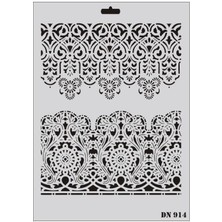 Marmara Qumasch Rich Dantel Seri DN914 Stencil 35X25 cm