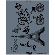 Marmara Qumasch Rich New Seri N452 Stencil 35X25 cm