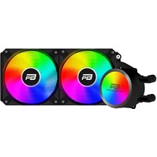 Zemira Home Gamebooster Prıme P240B Rainbow Fanlı LGA1700-AM5 Uyumlu 240MM Cpu Sıvı Soğutma Sistemi (Siyah)