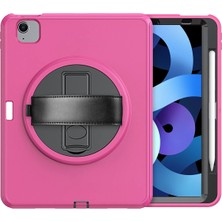 Zemira Home Newface iPad 2022 10.9 (10.nesil) Kılıf Hand Strap Tablet Kılıfı - Pembe