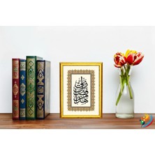 Tem Art Gallery "hâzâ Min Fadlı Rabbî" - Hat & Tezhip Serisi -Masaüstü/vitrin ve Duvar Tablosu (15X21 Cm)