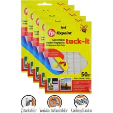 Artlantis Hamur Yapıştırıcı Tack-It 50GR 5 Paket Fixpoint 65 Parça Macun Sakız Yapıştırıcı Takıt Çerçeve Afiş Duvar Iz Bırakmaz