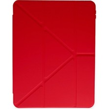Zemira Home Newface iPad Pro 11 (2024) Kılıf Kalemlikli Mars Tablet Kılıfı - Kırmızı