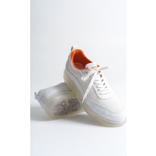 Marmara Qumasch CH181 - Rrt Ipekyol  Erkek Ayakkabı Beyaz - Turuncu