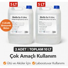 Marmara Qumasch 2 Adet Distile Su 5 Litre Toplam 10 Litre Saflaştırılmış Deiyonize Saf Su Çok Amaçlı Kullanım