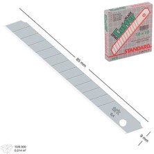 Marmara Qumasch Maket Bıçağı Yedek Bıçağı 80X9 mm Ince Yedek 10 Adet