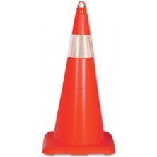 Marmara Qumasch Ennalbur Esnek Kırılmaz Trafik Konisi Tek Reflektörlü 50 cm