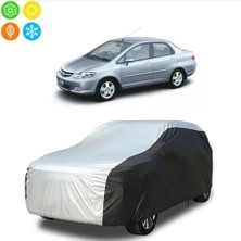 AUTOES Honda City 2007 Model Uyumlu Araba Brandası Oto Branda Gri-Siyah