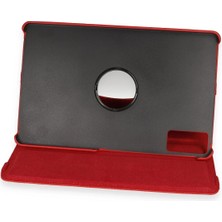 Zemira Home Newface Huawei Honor Pad 10 12.1 Kılıf 360 Tablet Deri Kılıf - Kırmızı