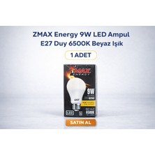 Zemira Home Zmax Energy 9W LED Ampul E27 Duy 6500K Beyaz Işık 720 Lümen 60W Eşdeğer Enerji Tasarruflu 1 Adet