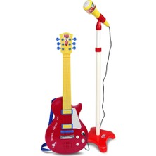 AyrStore Elektronik Ayaklı Mikrofonlu Gitar Seti Kırmızı