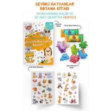 Sevimli Hayvanlar Boyama Kitabı - Oyun Hamurlu - 3 Yaş +