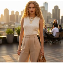 Dua Giyim Afro Dalga Front Lace Gerçek Tül Peruk / Altın Karamel / 60/65CM