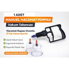 Dukkanıum Manuel Hacamat Pompası Vakum Tabancası – Hacamat Kupası Uyumlu El Tipi Vakum Aparatı 1 Adet